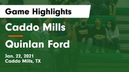 Caddo Mills  vs Quinlan Ford  Game Highlights - Jan. 22, 2021