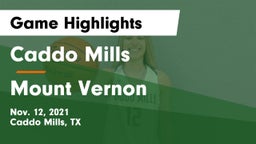 Caddo Mills  vs Mount Vernon Game Highlights - Nov. 12, 2021