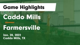 Caddo Mills  vs Farmersville  Game Highlights - Jan. 28, 2022