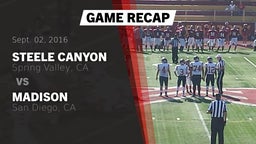 Recap: Steele Canyon  vs. Madison  2016