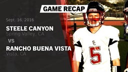Recap: Steele Canyon  vs. Rancho Buena Vista  2016