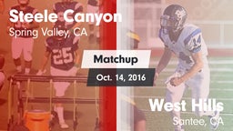 Matchup: Steele Canyon High vs. West Hills  2016