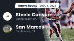 Recap: Steele Canyon  vs. San Marcos  2022