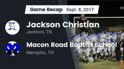 Recap: Jackson Christian  vs. Macon Road Baptist School 2017