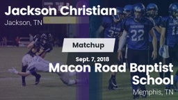 Matchup: Jackson Christian vs. Macon Road Baptist School 2018