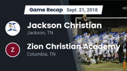 Recap: Jackson Christian  vs. Zion Christian Academy  2018
