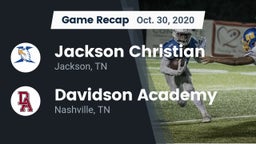 Recap: Jackson Christian  vs. Davidson Academy  2020
