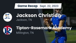Recap: Jackson Christian  vs. Tipton-Rosemark Academy  2023