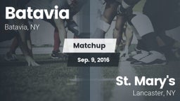 Matchup: Batavia  vs. St. Mary's  2016
