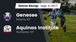 Recap: Genesee vs. Aquinas Institute  2017