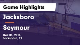 Jacksboro  vs Seymour  Game Highlights - Dec 03, 2016