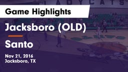 Jacksboro (OLD) vs Santo  Game Highlights - Nov 21, 2016