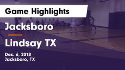 Jacksboro  vs Lindsay TX Game Highlights - Dec. 6, 2018