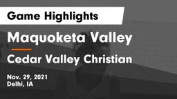 Maquoketa Valley  vs Cedar Valley Christian Game Highlights - Nov. 29, 2021