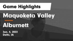 Maquoketa Valley  vs Alburnett  Game Highlights - Jan. 4, 2022