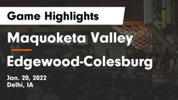 Maquoketa Valley  vs Edgewood-Colesburg  Game Highlights - Jan. 20, 2022
