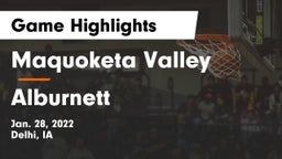 Maquoketa Valley  vs Alburnett  Game Highlights - Jan. 28, 2022