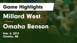 Millard West  vs Omaha Benson  Game Highlights - Feb. 8, 2019