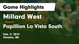 Millard West  vs Papillion La Vista South  Game Highlights - Feb. 9, 2019