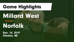Millard West  vs Norfolk  Game Highlights - Dec. 14, 2019