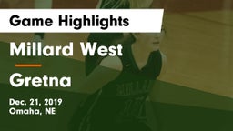 Millard West  vs Gretna  Game Highlights - Dec. 21, 2019