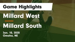 Millard West  vs Millard South  Game Highlights - Jan. 10, 2020
