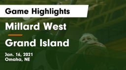 Millard West  vs Grand Island  Game Highlights - Jan. 16, 2021
