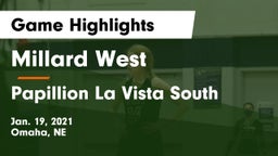 Millard West  vs Papillion La Vista South  Game Highlights - Jan. 19, 2021