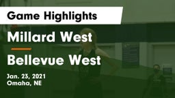 Millard West  vs Bellevue West  Game Highlights - Jan. 23, 2021