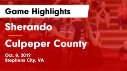 Sherando  vs Culpeper County Game Highlights - Oct. 8, 2019
