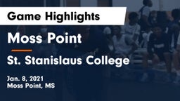 Moss Point  vs St. Stanislaus College Game Highlights - Jan. 8, 2021