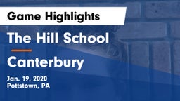 The Hill School vs Canterbury  Game Highlights - Jan. 19, 2020