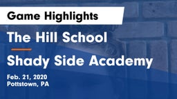 The Hill School vs Shady Side Academy  Game Highlights - Feb. 21, 2020