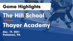 The Hill School vs Thayer Academy  Game Highlights - Dec. 19, 2021