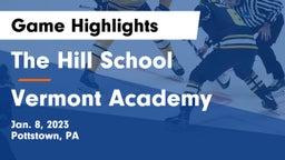 The Hill School vs Vermont Academy Game Highlights - Jan. 8, 2023