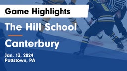 The Hill School vs Canterbury  Game Highlights - Jan. 13, 2024