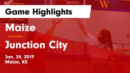Maize  vs Junction City  Game Highlights - Jan. 24, 2019