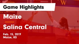 Maize  vs Salina Central  Game Highlights - Feb. 15, 2019