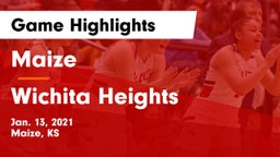 Maize  vs Wichita Heights  Game Highlights - Jan. 13, 2021