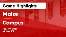 Maize  vs Campus  Game Highlights - Jan. 19, 2021
