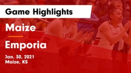 Maize  vs Emporia  Game Highlights - Jan. 30, 2021