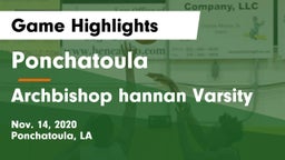 Ponchatoula  vs Archbishop hannan Varsity Game Highlights - Nov. 14, 2020