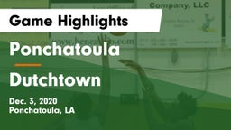 Ponchatoula  vs Dutchtown  Game Highlights - Dec. 3, 2020