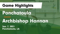 Ponchatoula  vs Archbishop Hannan  Game Highlights - Jan. 7, 2021