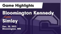 Bloomington Kennedy  vs Simley  Game Highlights - Dec. 20, 2022