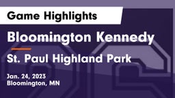 Bloomington Kennedy  vs St. Paul Highland Park  Game Highlights - Jan. 24, 2023