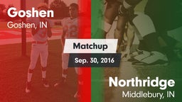 Matchup: Goshen  vs. Northridge  2016