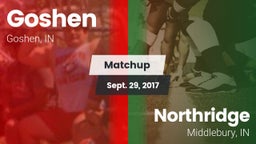 Matchup: Goshen  vs. Northridge  2017
