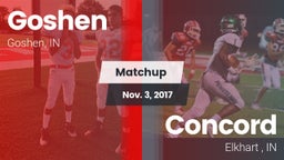 Matchup: Goshen  vs. Concord  2017