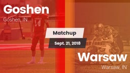 Matchup: Goshen  vs. Warsaw  2018